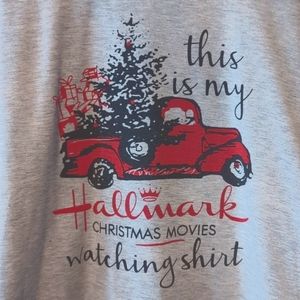 Hallmark Christmas Movie Watching Long Sleeve Shirt Size M Soft Cozy EUC